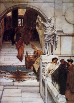 An Audience at Agrippa's Artwork by Sir Lawrence Alma Tadema