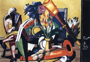 Still LIfe with Telescope Artwork by Max Beckmann