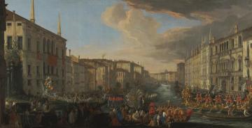 Regatta on the Grand Canal in Honour of Frederick IV, King of Denmark Artwork by Luca Carlevaris