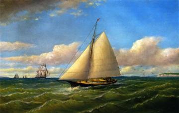 Ships at Gay Head Artwork by Charles Henry Gifford