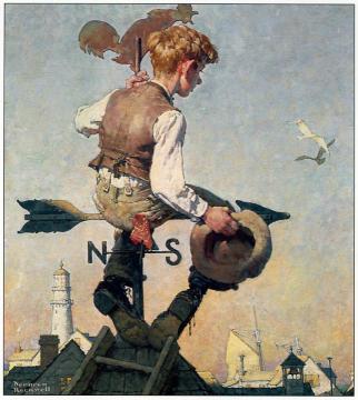 On top of the world Artwork by Norman Rockwell