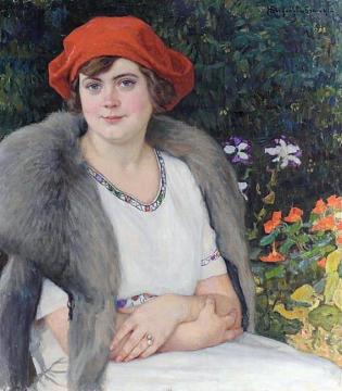 Portrait of Artist's Wife Artwork by Nikolai Petrovich Bogdanov-belsky