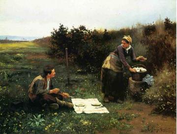 The Honeymoon Breakfast Artwork by Daniel Ridgway Knight