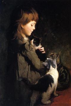 The Favorite Kitten Artwork by Abbott Handerson Thayer
