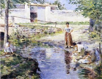Gossips Artwork by Theodore Robinson
