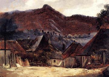Cottages in the Jura Artwork by Théodore Rousseau