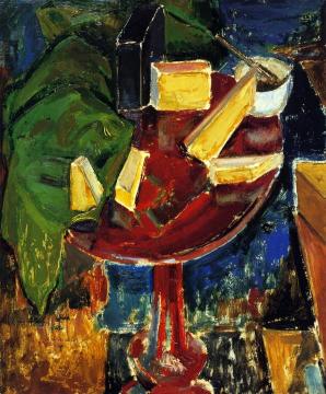 Red Table-Top Still Life Artwork by Alfred Henry Maurer