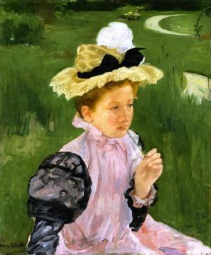 Portrait of a Young Girl Artwork by Mary Cassatt