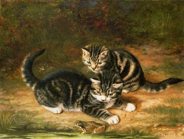 Kittens Artwork by Horatio Henry Couldery