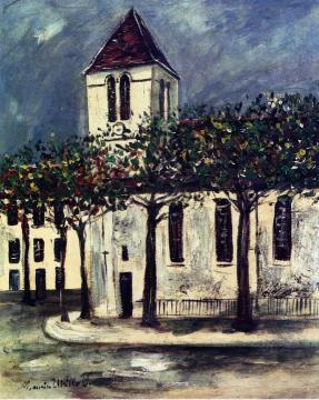 Church at Clichy Artwork by Maurice Utrillo