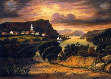 The Hudson Valley, Sunset Artwork by Thomas Chambers