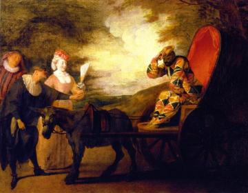 Harlequin, Emperor on the Moon Artwork by Jean-Antoine Watteau
