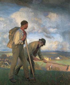 The Boy and the Man Artwork by Sir George Clausen