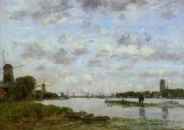 View of Dordrecht Artwork by Eugène-Louis Boudin