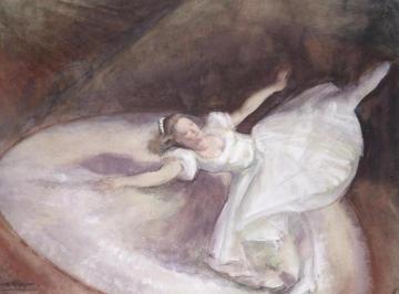 The Arabesque On Scates Artwork by Dame Laura Knight