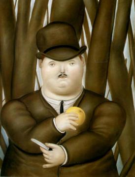 Man Artwork by Fernando Botero