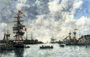 Le Havre, The Outer Harbor Artwork by Eugène-Louis Boudin