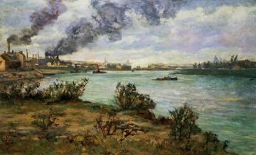 The Confluence of the Seine and Marne at Ivry Artwork by Armand Guillaumin