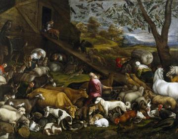 The Entry Of The Animals Into Noah’s Ark Artwork by Jacopo Bassano