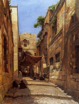 David Street In Jerusalem Artwork by Gustav Bauernfeind