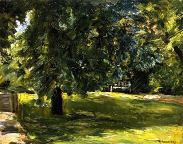 Garden Bench beneath the Chestnut Tree in the Wannsee Garden Artwork by Max Liebermann