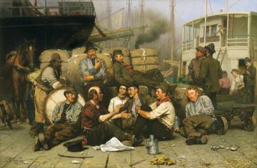 The Longshoremen's Noon Artwork by John George Brown