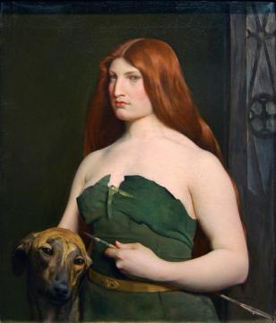 A Celtic Huntress Artwork by George de Forest Brush