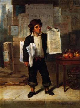 Newsboy Selling The New-york Herald Artwork by James A. Cafferty