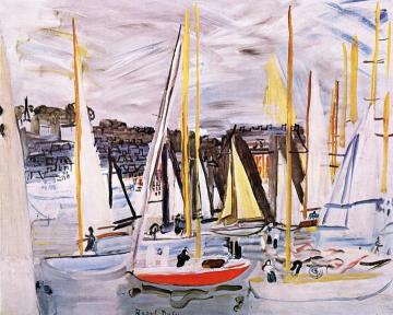Harbor at Deauville Artwork by Raoul Dufy