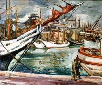 Sailboats in Port Artwork by Emile-othon Friesz