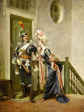 The gallant officer Artwork by Charles Joseph Frederick Soulacroix