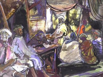 The Soup Sellers Artwork by Edy Legrand