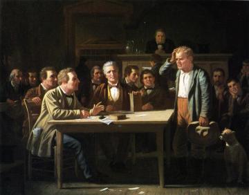 The Puzzled Witness Artwork by George Caleb Bingham