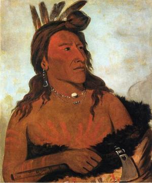 Little Bear, Hunkpapa Brave Artwork by George Catlin