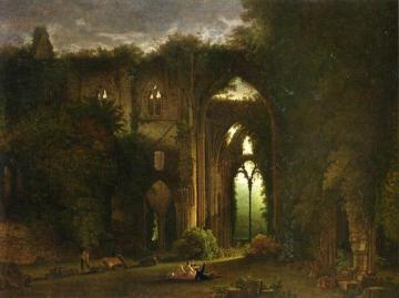 Sketching The Ruins Of Tintern Abbey Artwork by Samuel Colman