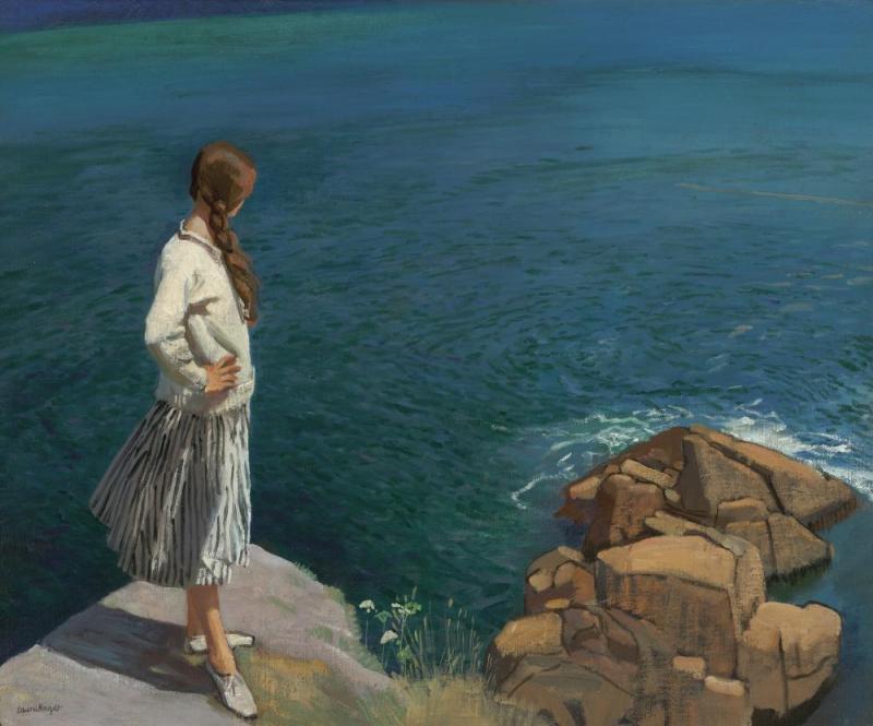 At The Edge Of The Cliff Artwork by Dame Laura Knight
