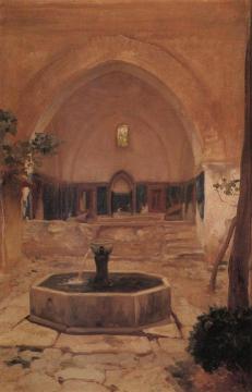 Courtyard of a Mosque at Broussa Artwork by Sir Frederick Lord Leighton