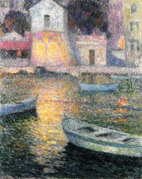 The Fisherman's House, Villefranche-sur-Mer Artwork by Henri Le Sidaner