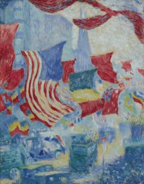 Study For Flags Artwork by Theodore Earl Butler