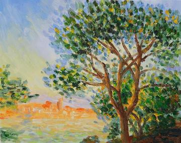 View of Antibes Artwork by Claude Oscar Monet