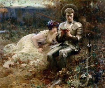 The Temptation Of Sir Percival Artwork by Arthur Hacker