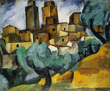San Gimignano Artwork by Pyotr Konchalovsky