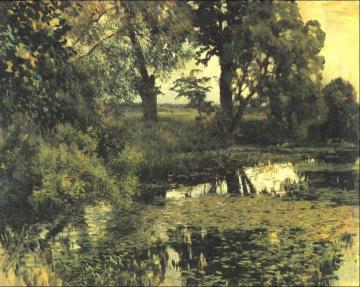 Overgrown pond Artwork by Isaac Ilich Levitan