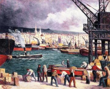 Rouen, the Port Artwork by Maximilien Luce