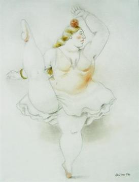 Ballerina Artwork by Fernando Botero