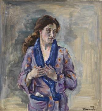 Portrait of Arfenik Artemievna Tade Artwork by Pyotr Konchalovsky