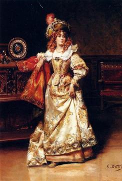 Waiting For Her Escort Artwork by Cesare Auguste Detti