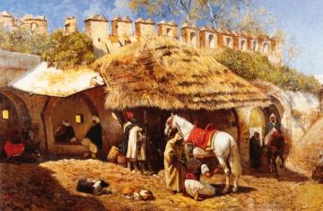 Blacksmith Shop at Tangiers Artwork by Edwin Lord Weeks
