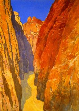 Wall Street Canyon Artwork by Fernand H. Lungren