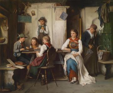 The Zither Player Artwork by Ludwig Vollmar